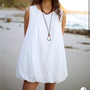 White Struttin' Bubble Mini Dress Free People Ivory White XS